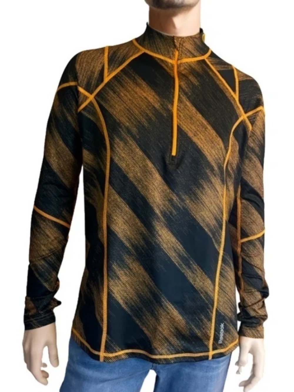 Reebok Athletic Compression Top Shirt ¼ Zip Long Sleeve Fitness UNISEX NWOT